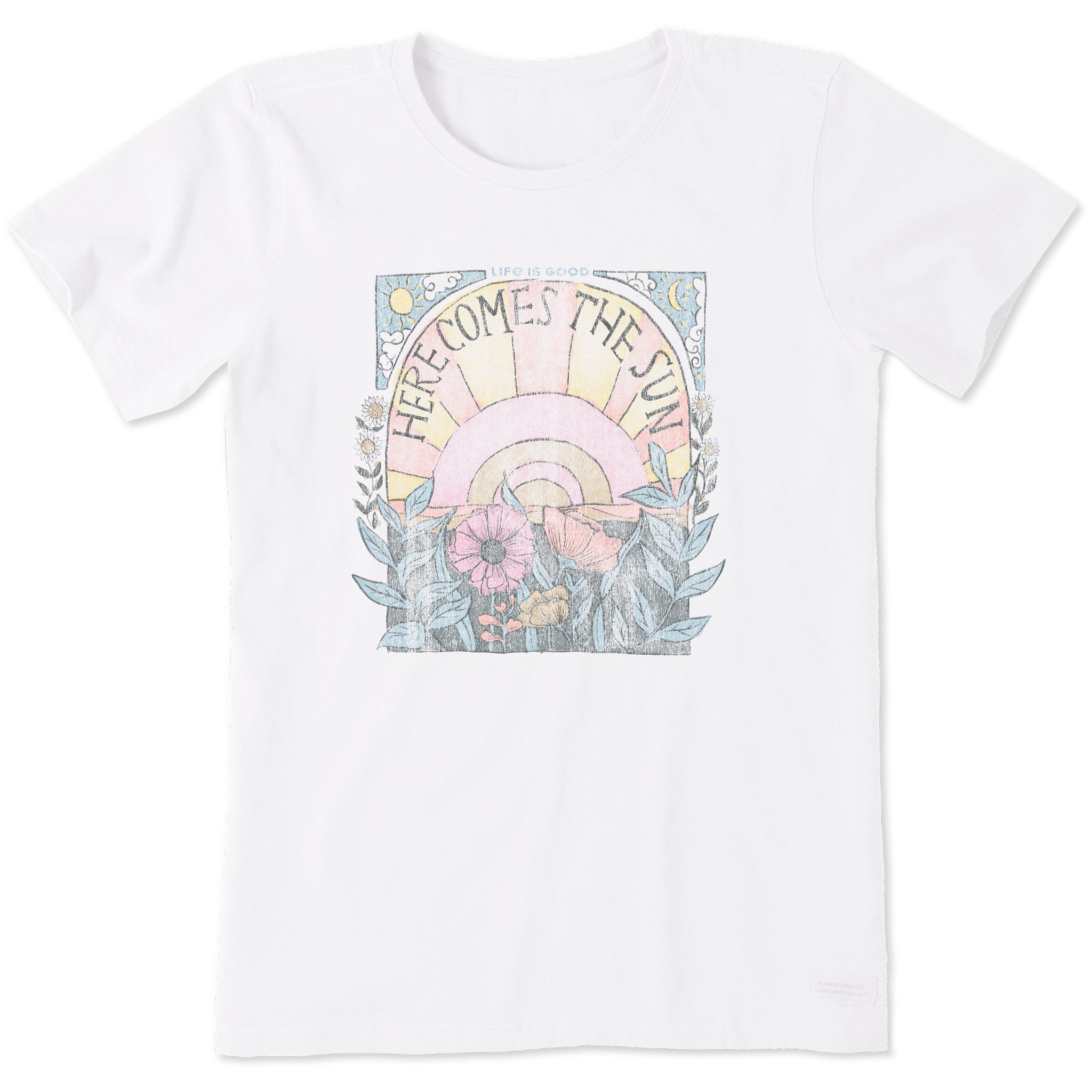 Product image for "Women's Here Comes The Sun Hippie Short Sleeve Crusher Tee" ||102224_1