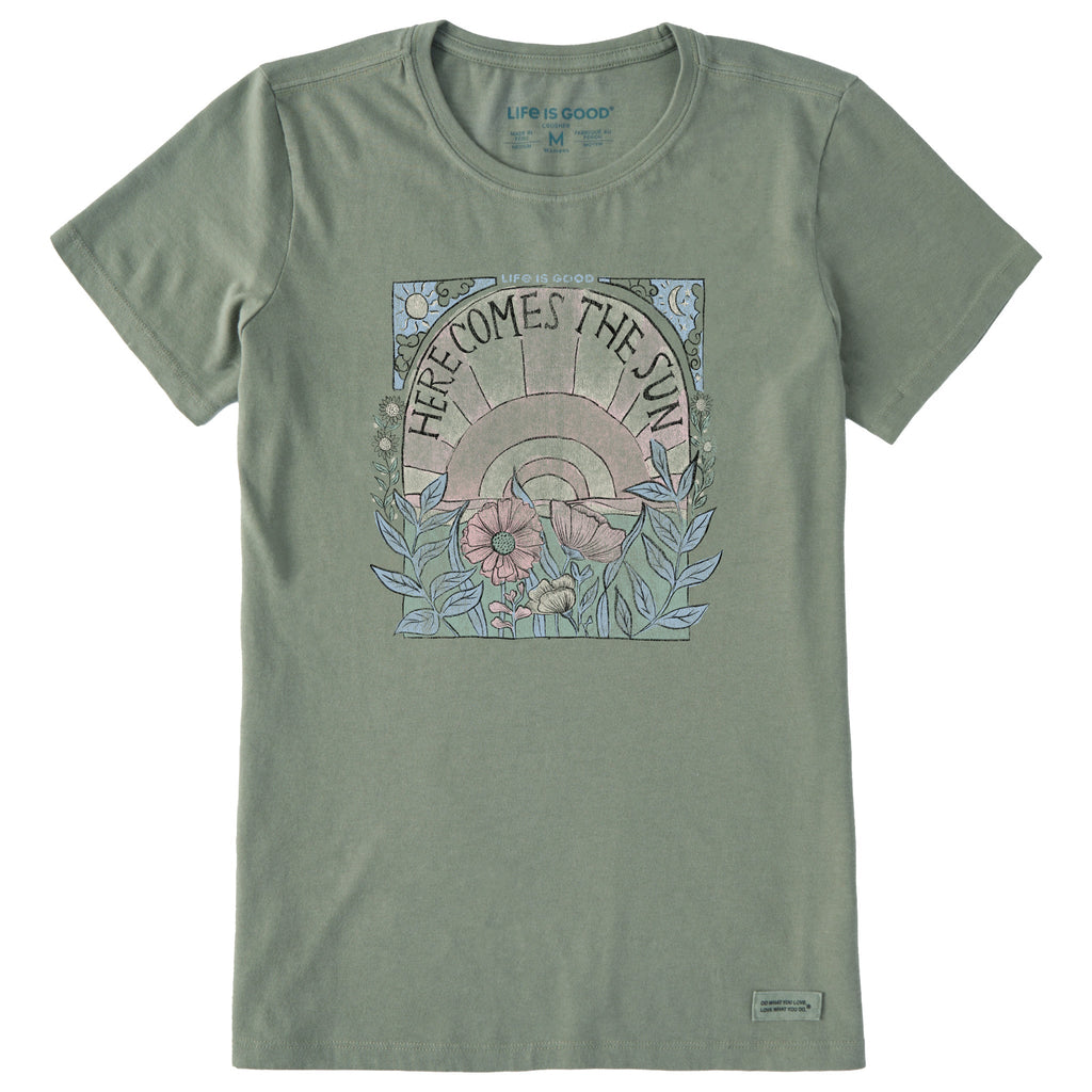 Product image for "Women's Here Comes The Sun Hippie Short Sleeve Crusher Tee" ||113900_1