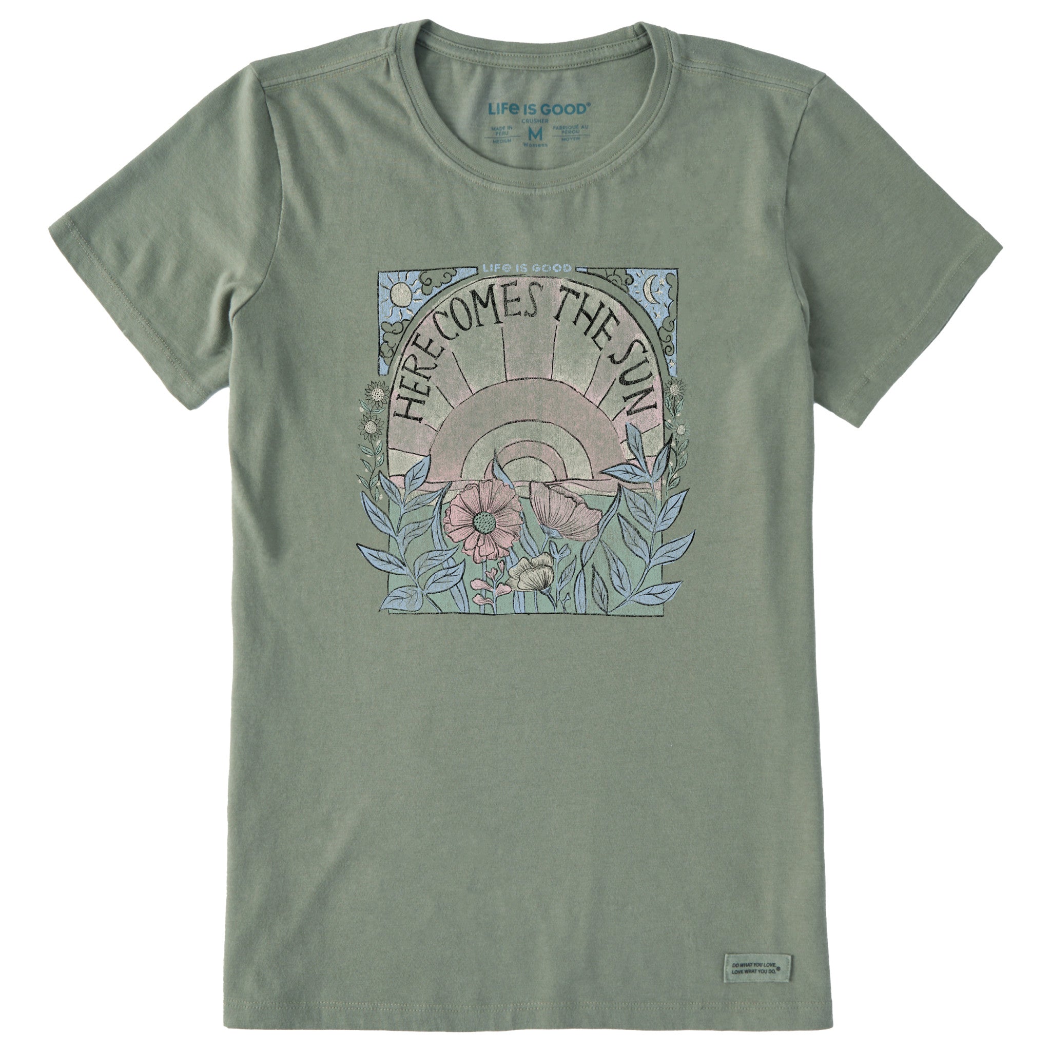 Product image for "Women's Here Comes The Sun Hippie Short Sleeve Tee" ||113900_1