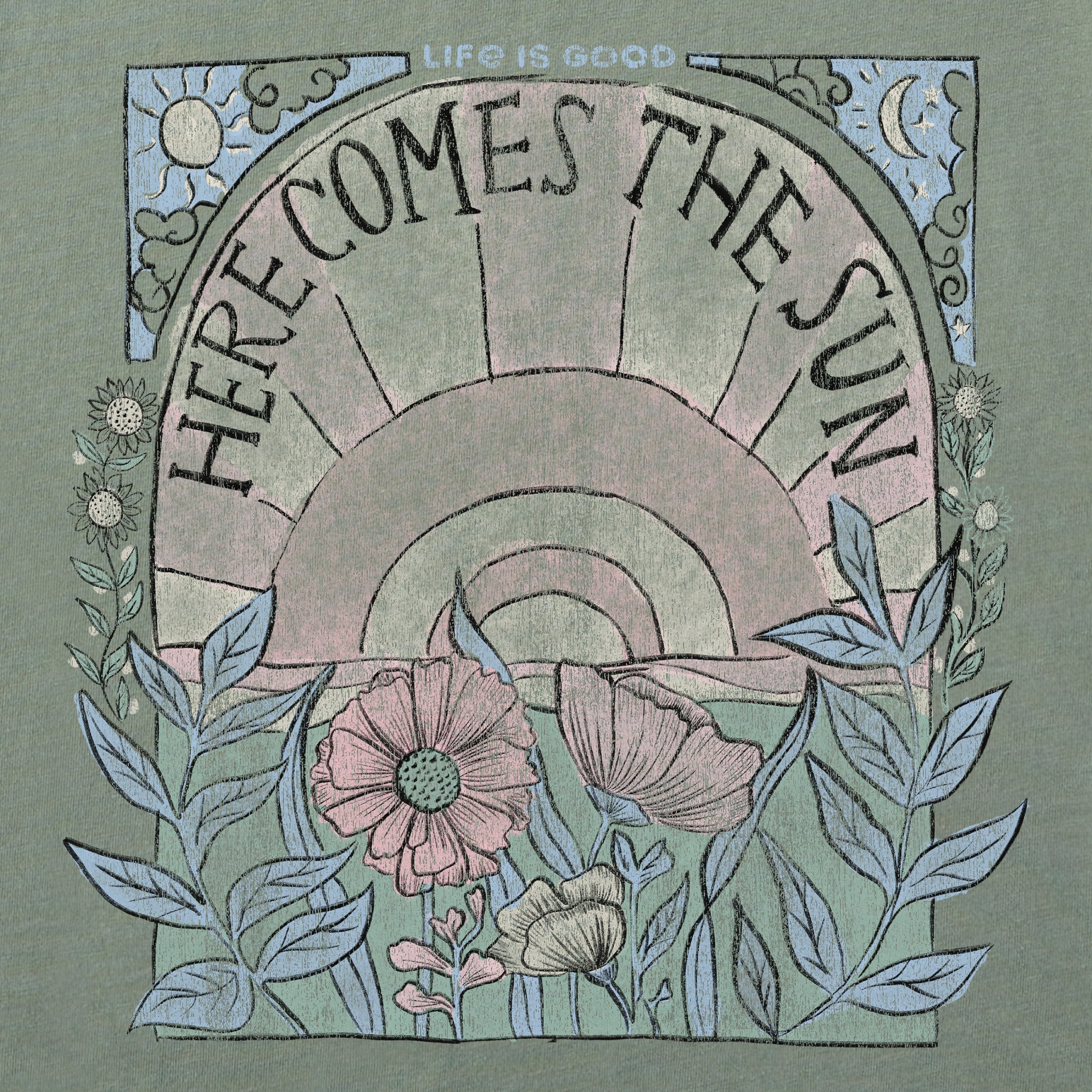 Product image for "Women's Here Comes The Sun Hippie Short Sleeve Crusher Tee" ||113900_2