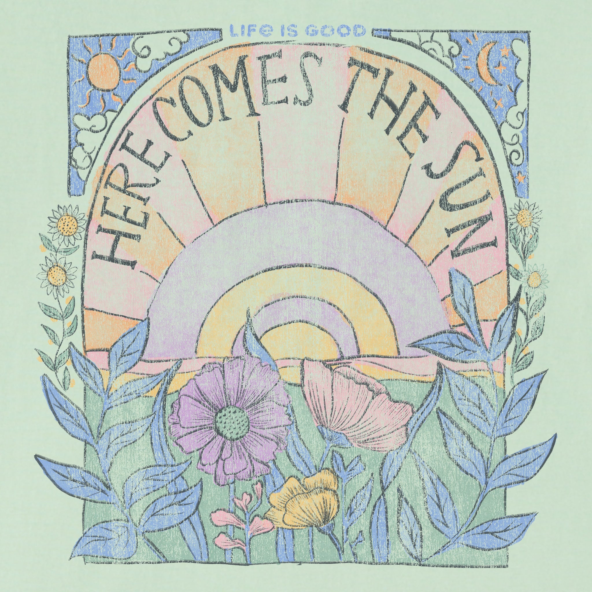Product image for "Women's Here Comes The Sun Hippie Short Sleeve Tee" ||126208_2
