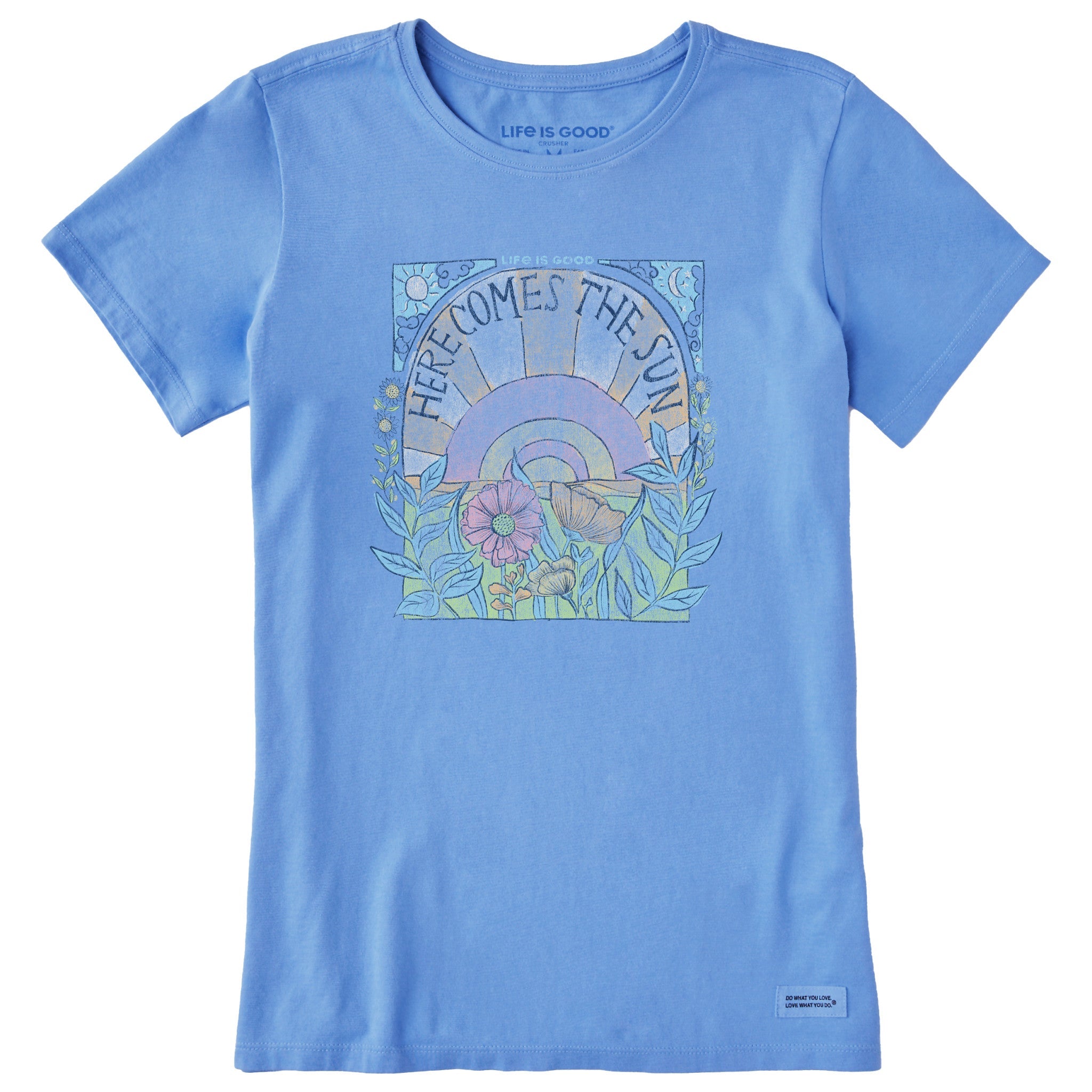 Product image for "Women's Here Comes The Sun Hippie Short Sleeve Crusher Tee" ||127522_1