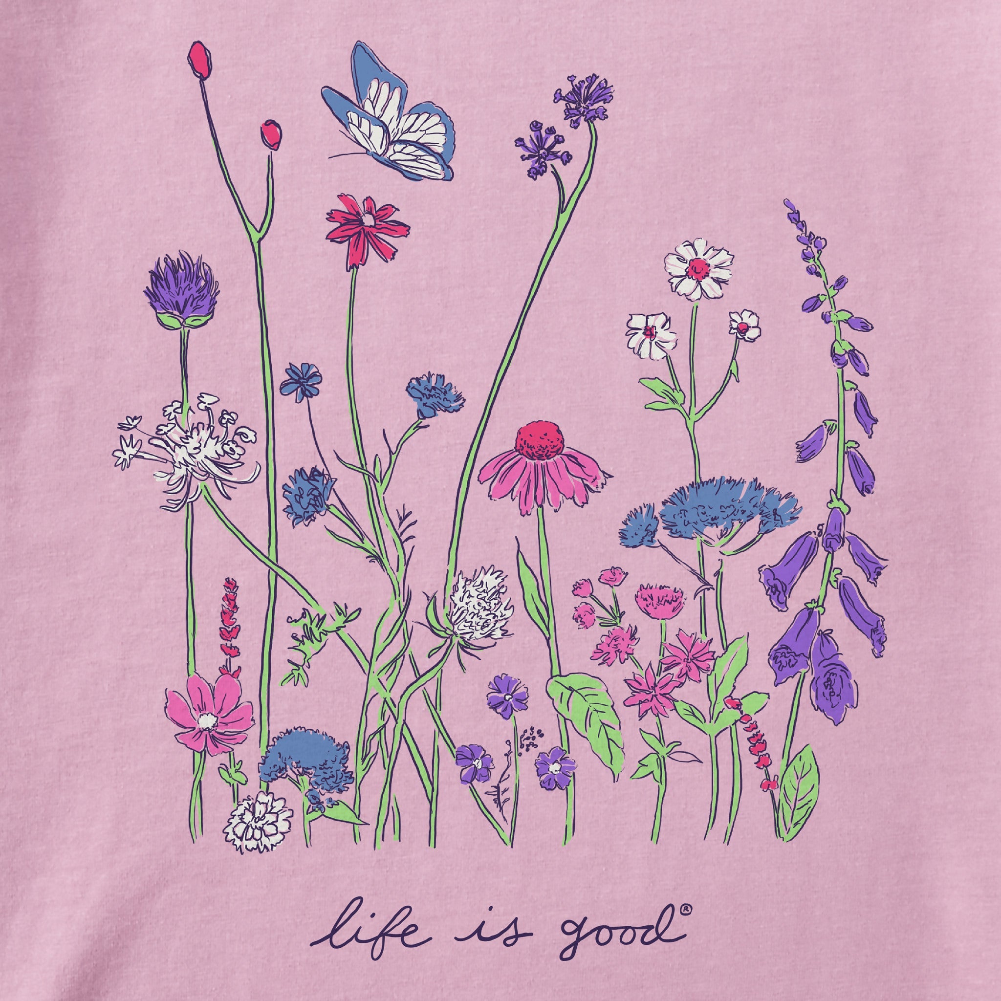 Product image for "Women's Realaxed Wildflowers Short Sleeve Crusher Tee" ||136143_2