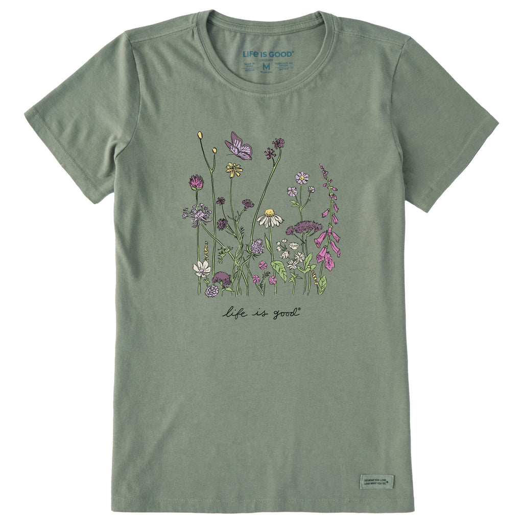 Product image for "Women's Realaxed Wildflowers Short Sleeve Crusher Tee" ||138342_1