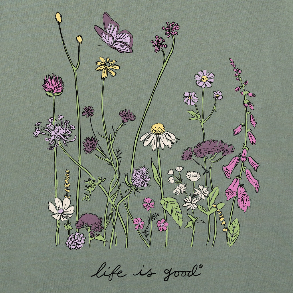 Product image for "Women's Realaxed Wildflowers Short Sleeve Crusher Tee" ||138342_2