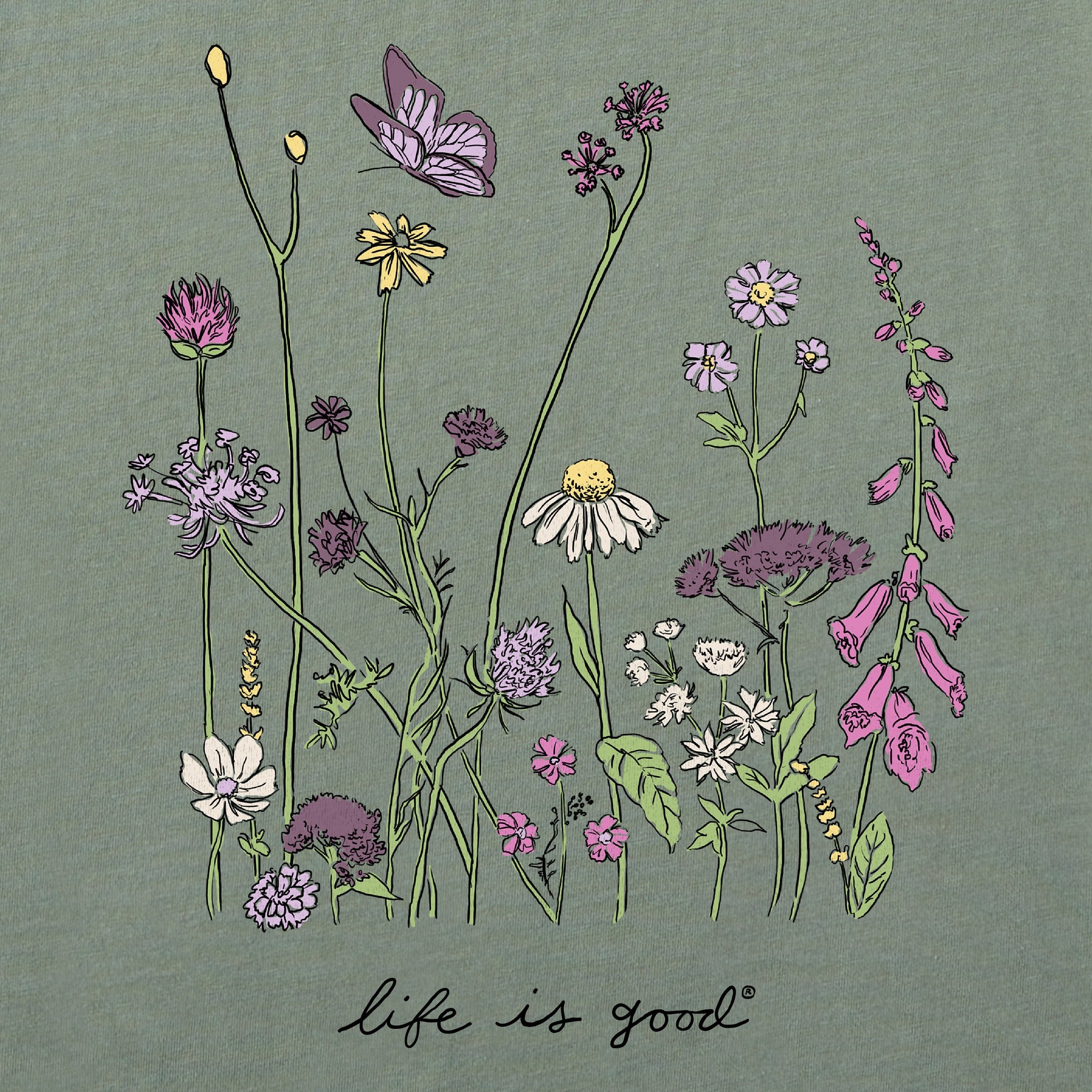 Product image for "Women's Realaxed Wildflowers Short Sleeve Tee" ||138342_2