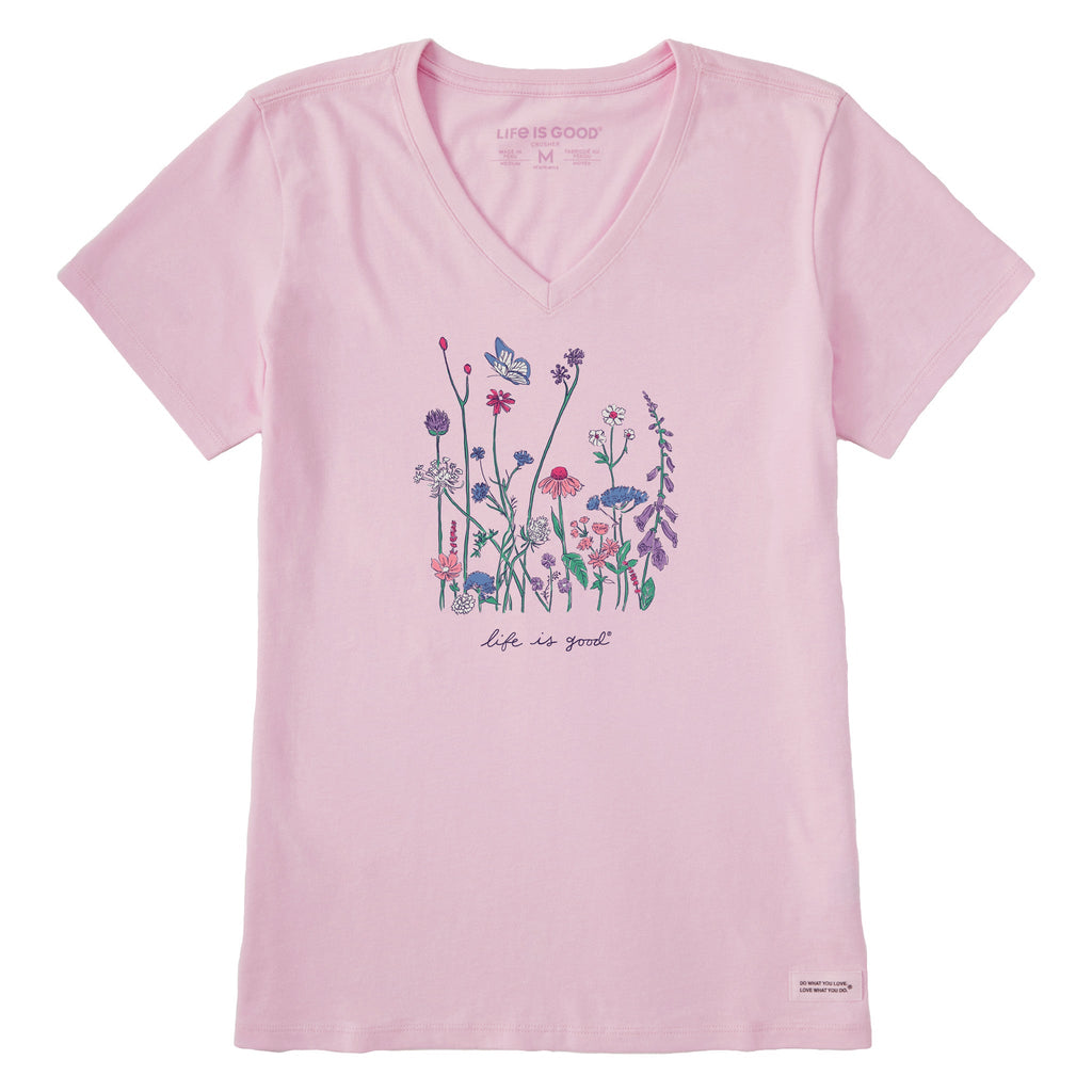 Product image for "Women's Realaxed Wildflowers Short Sleeve Crusher Vee" ||138348_1