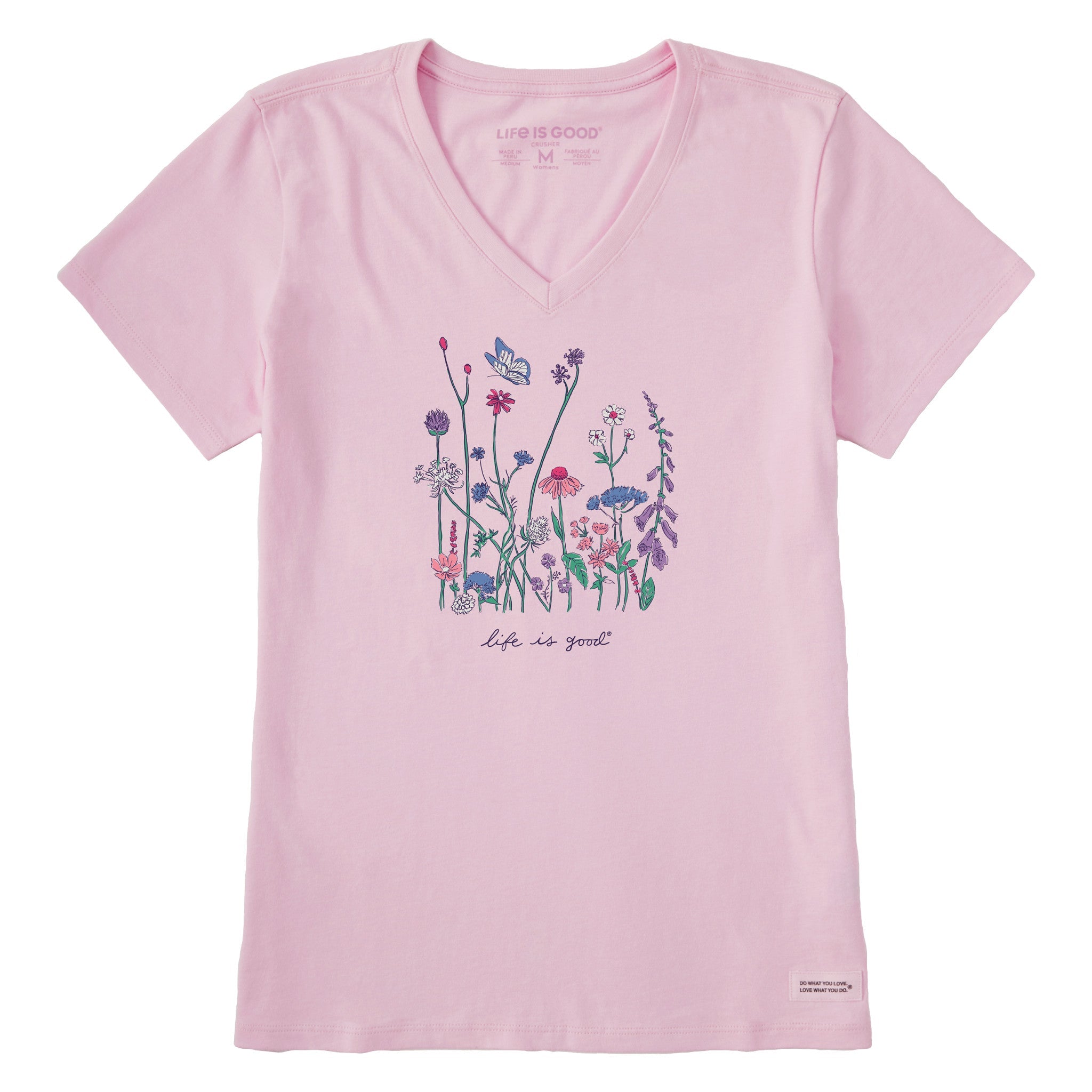 Product image for "Women's Realaxed Wildflowers Short Sleeve Crusher Vee" ||138348_1