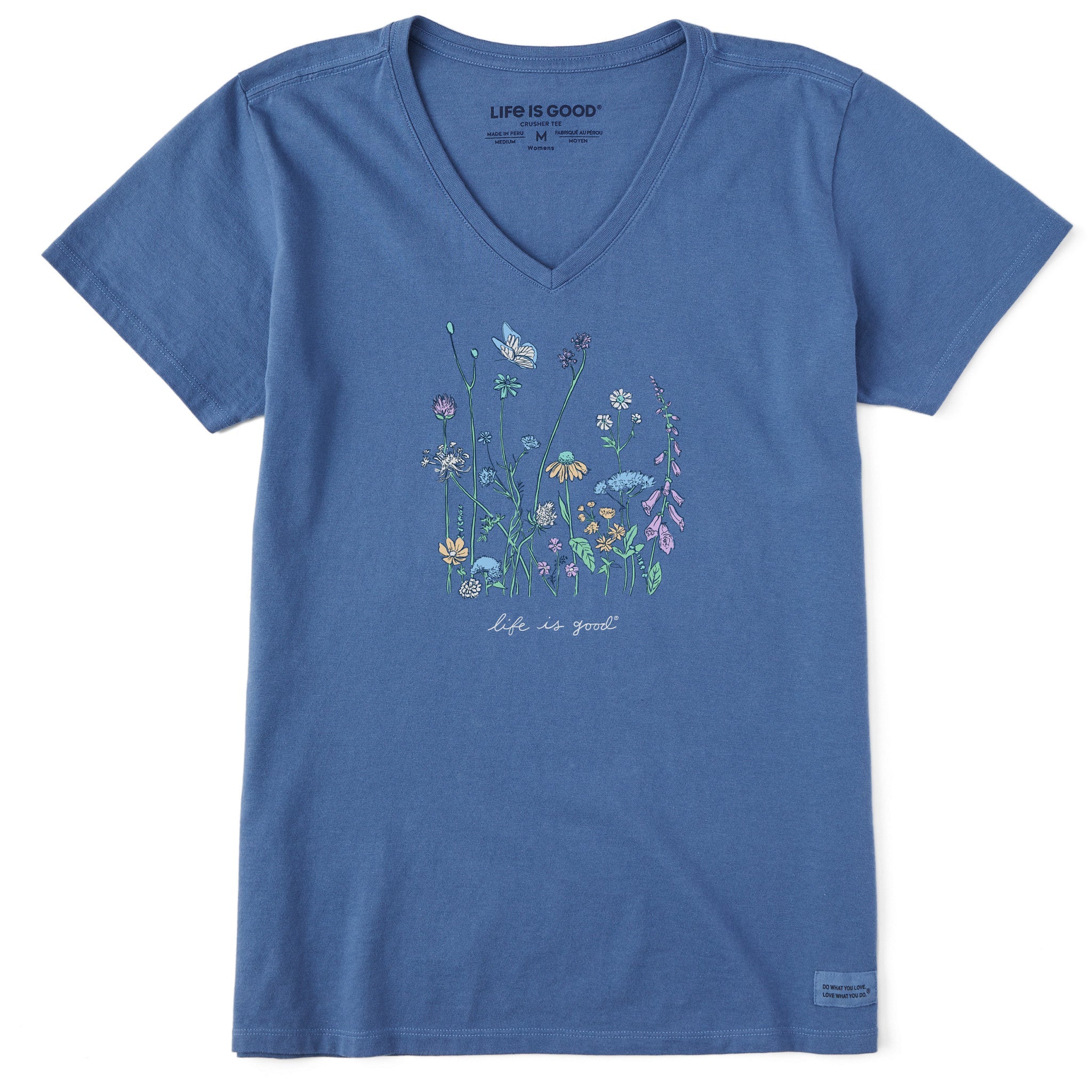 Product image for "Women's Realaxed Wildflowers Short Sleeve Crusher Vee" ||138349_1