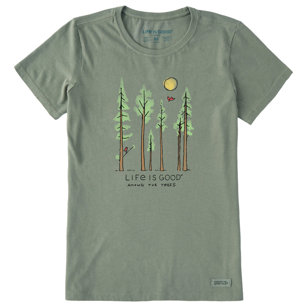 Product image for "Women's Life is Good Among the Trees Short Sleeve Crusher Tee" ||144174_1