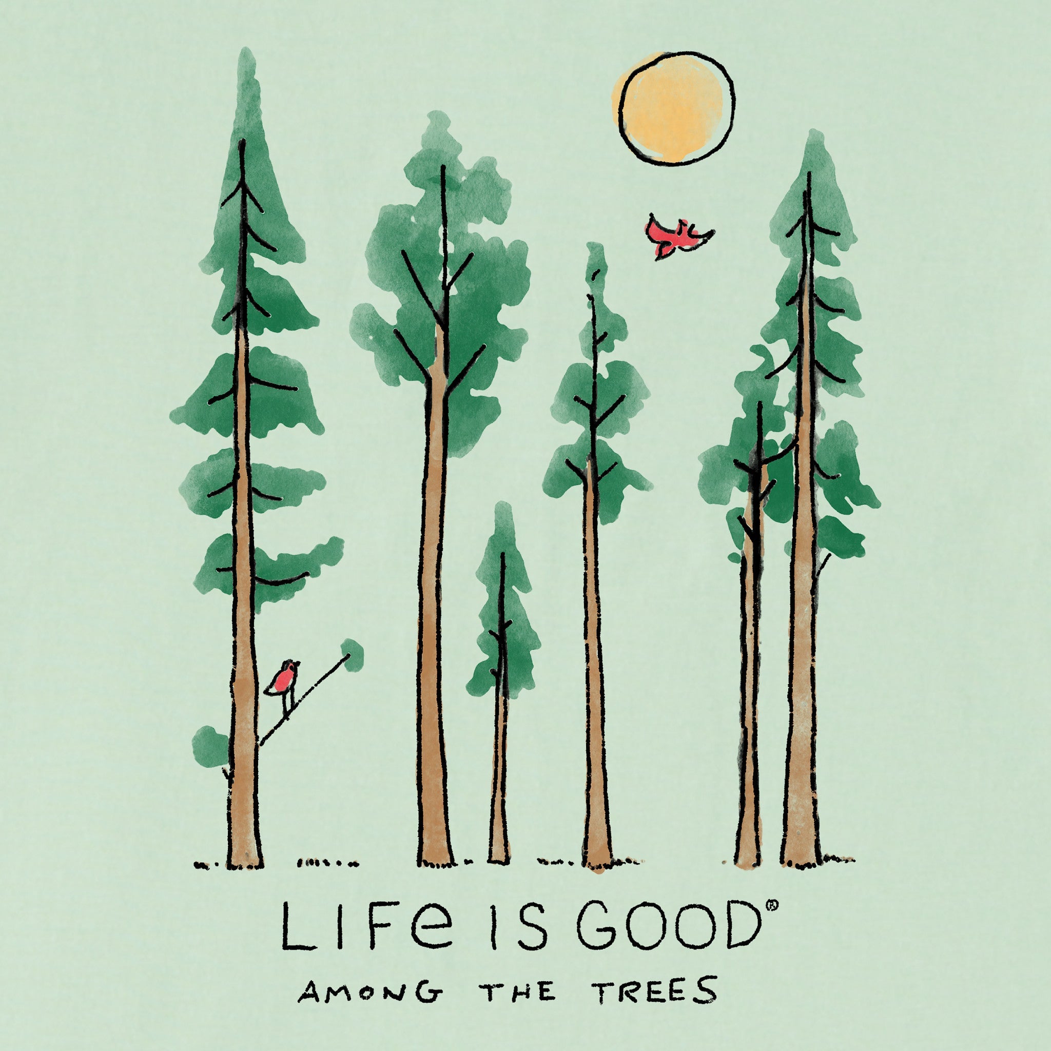 Product image for "Women's Life is Good Among the Trees Short Sleeve Crusher Tee" ||144502_2