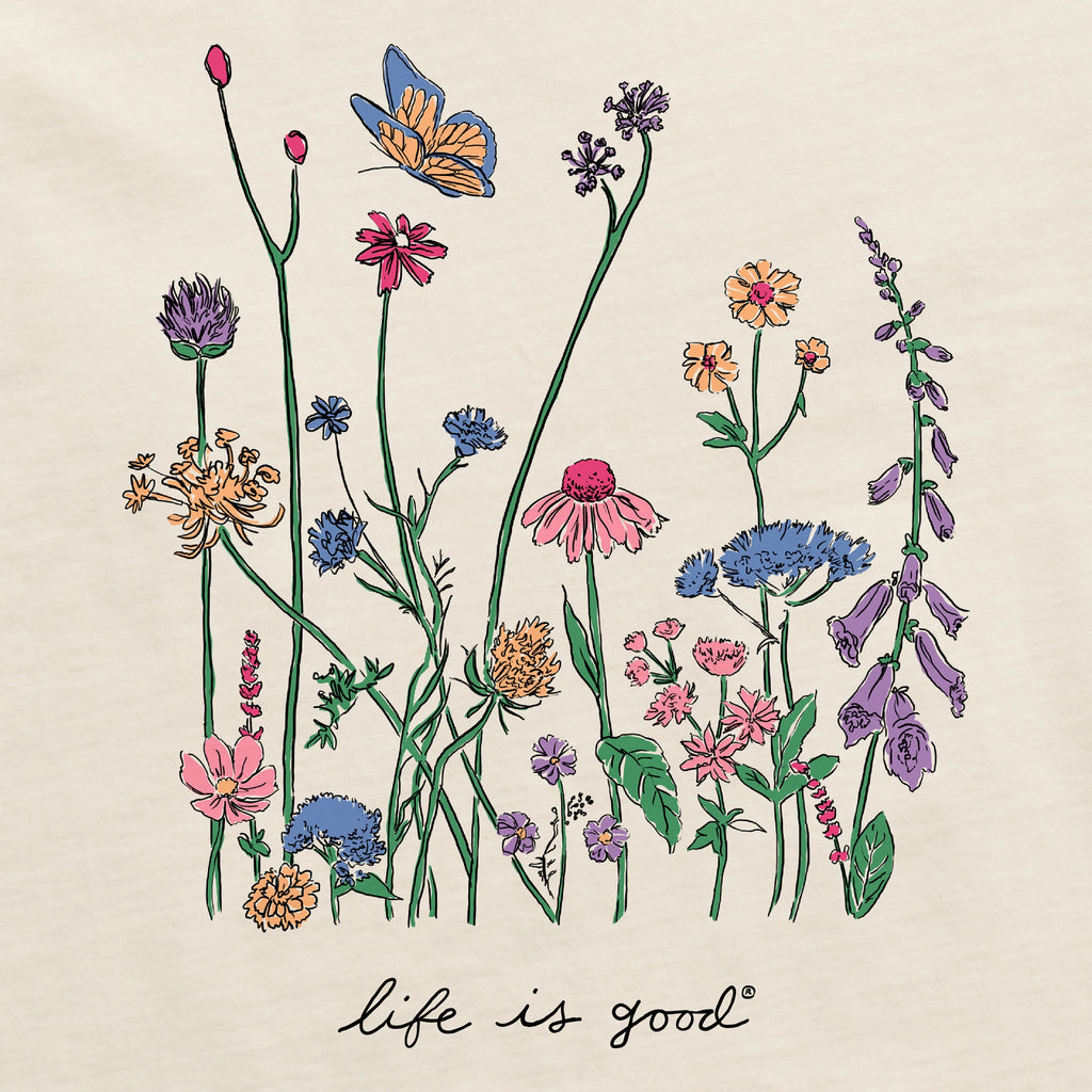 Product image for "Women's Realaxed Wildflowers Short Sleeve Crusher Tee" ||144638_2