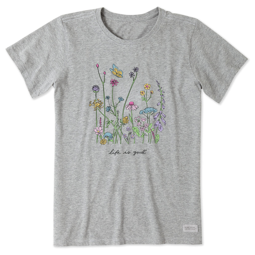 Product image for "Women's Realaxed Wildflowers Short Sleeve Crusher Tee" ||144639_1