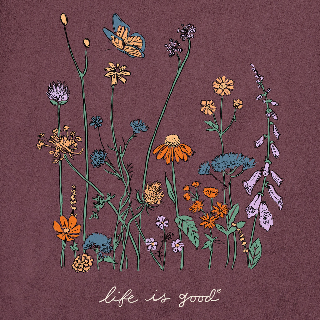Product image for "Women's Realaxed Wildflowers Short Sleeve Crusher Tee" ||147009_2
