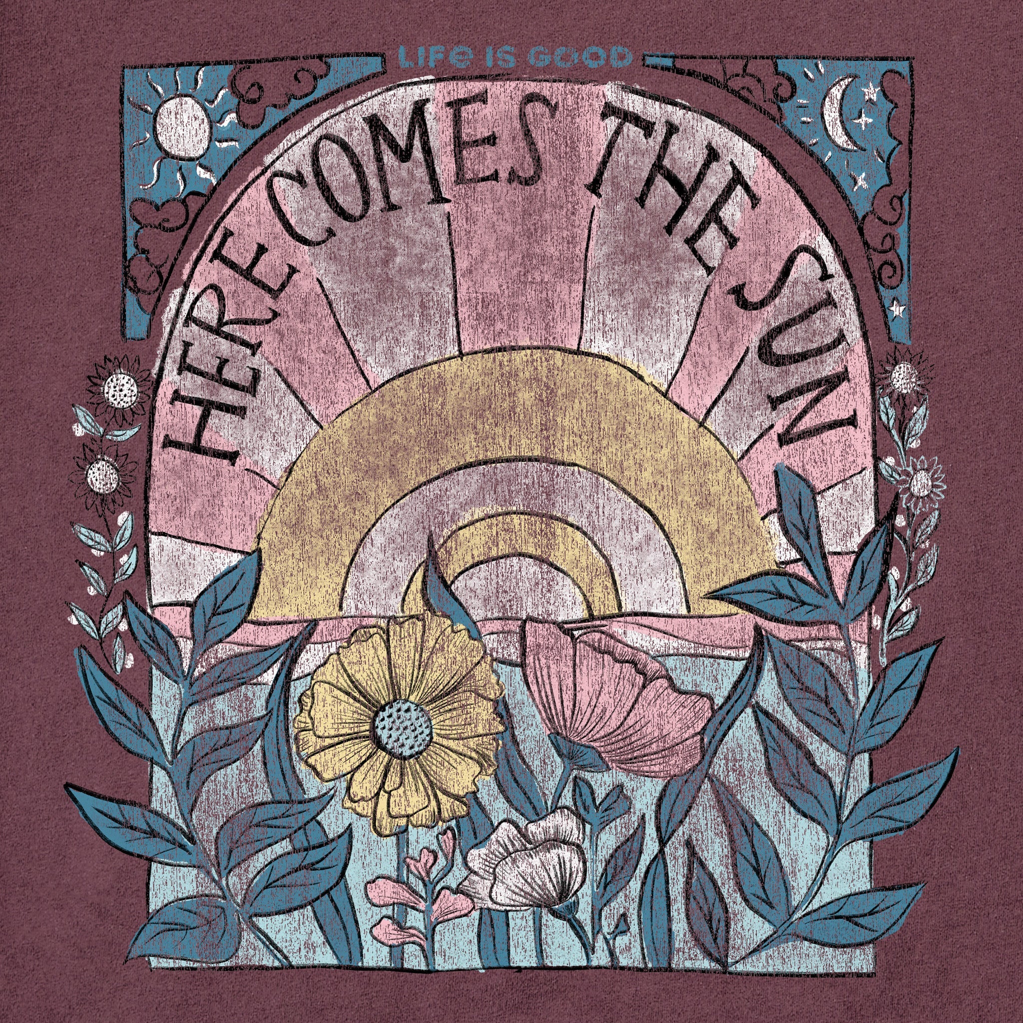 Product image for "Women's Here Comes The Sun Hippie Short Sleeve Crusher Tee" ||147020_2