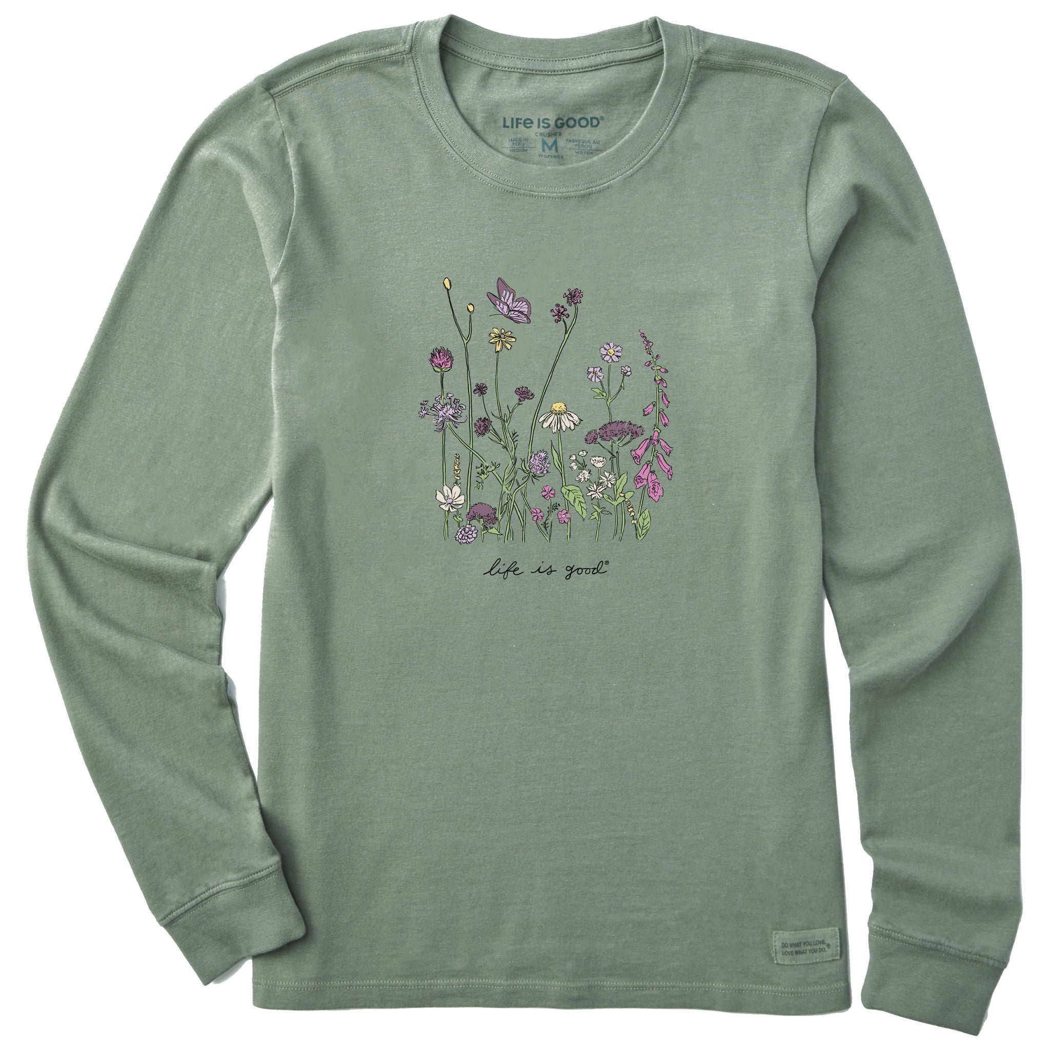 Product image for "Women's Realaxed Wildflowers Long Sleeve Crusher Tee" ||157084_1