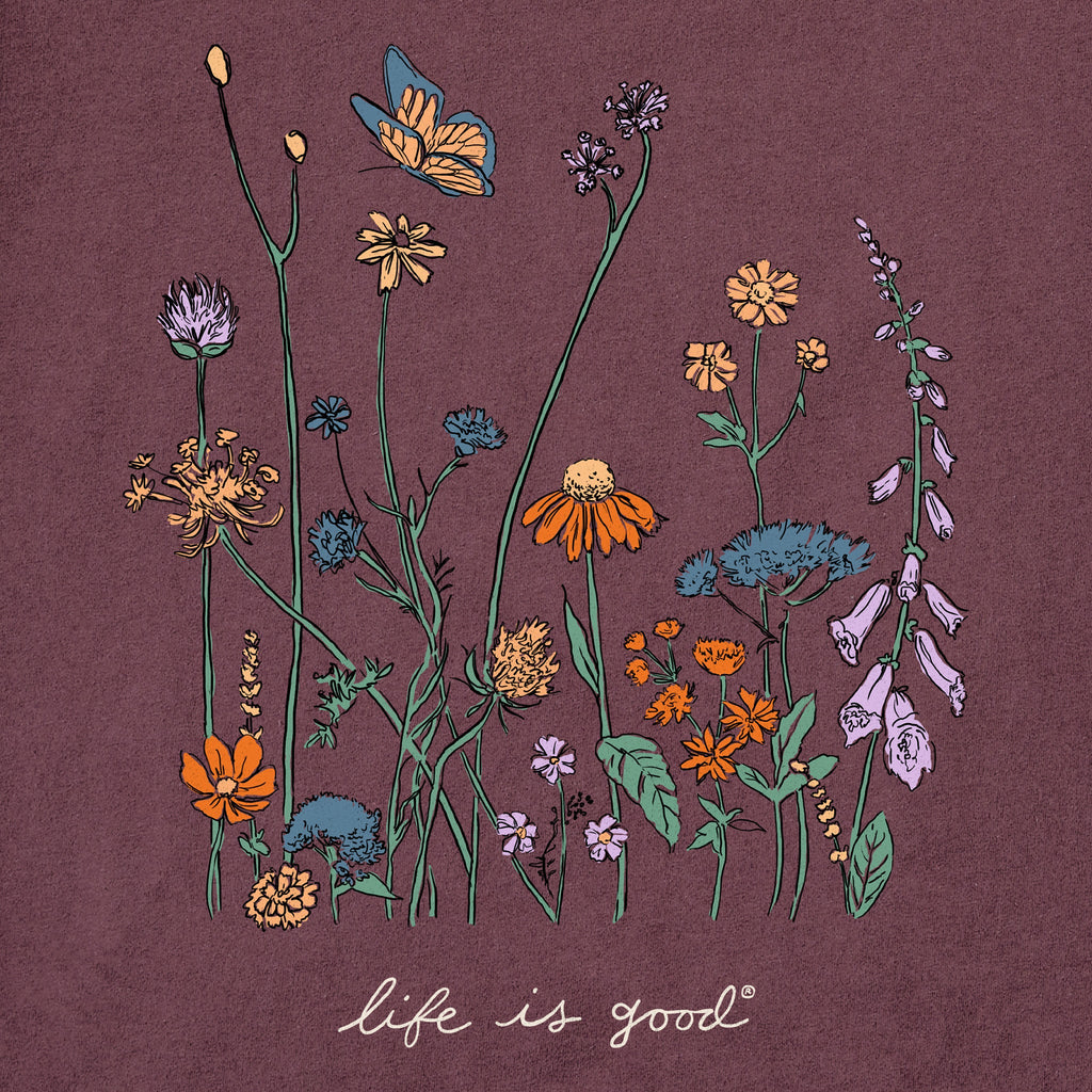 Product image for "Women's Realaxed Wildflowers Long Sleeve Crusher Tee" ||157085_2