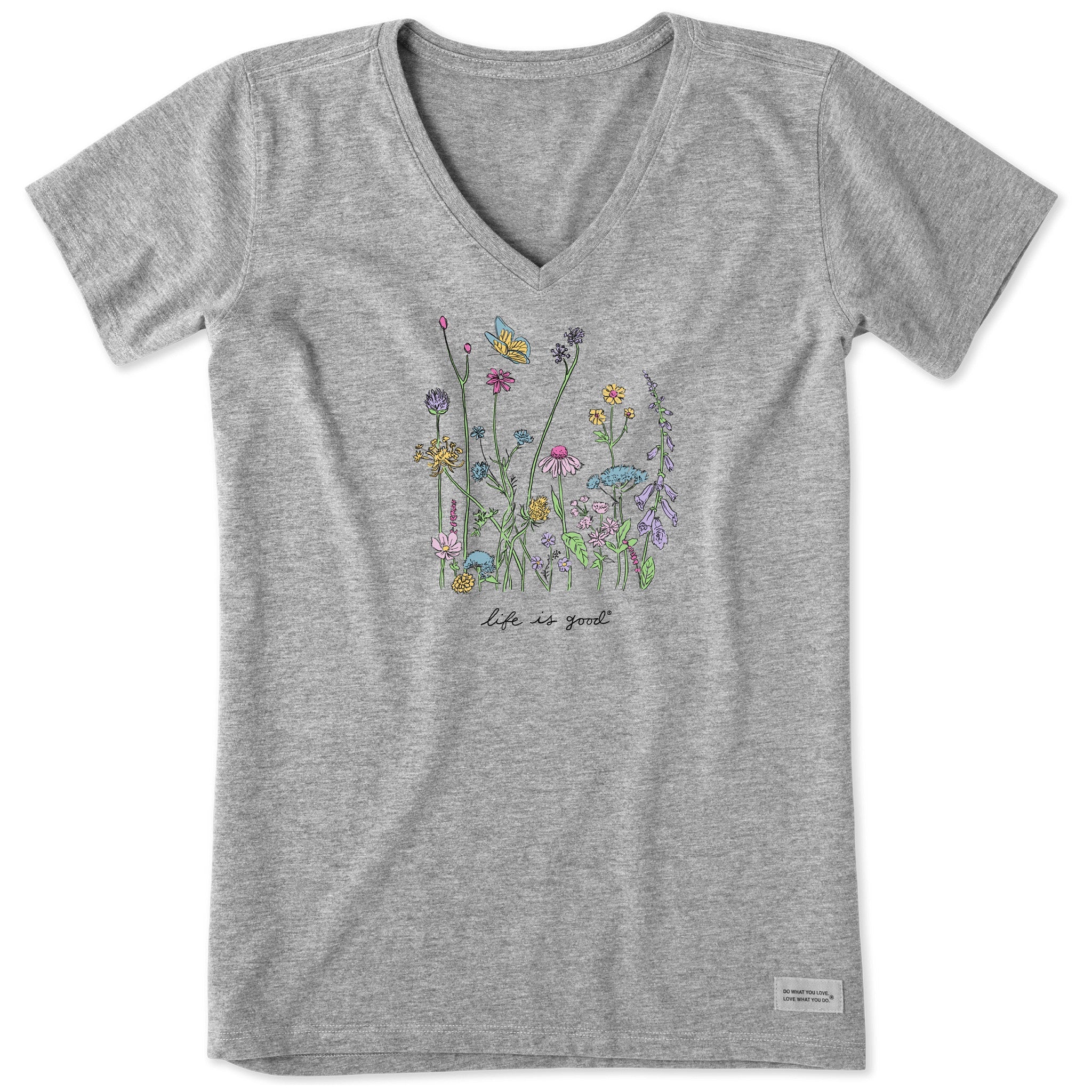 Product image for "Women's Realaxed Wildflowers Short Sleeve Vee" ||173270_1