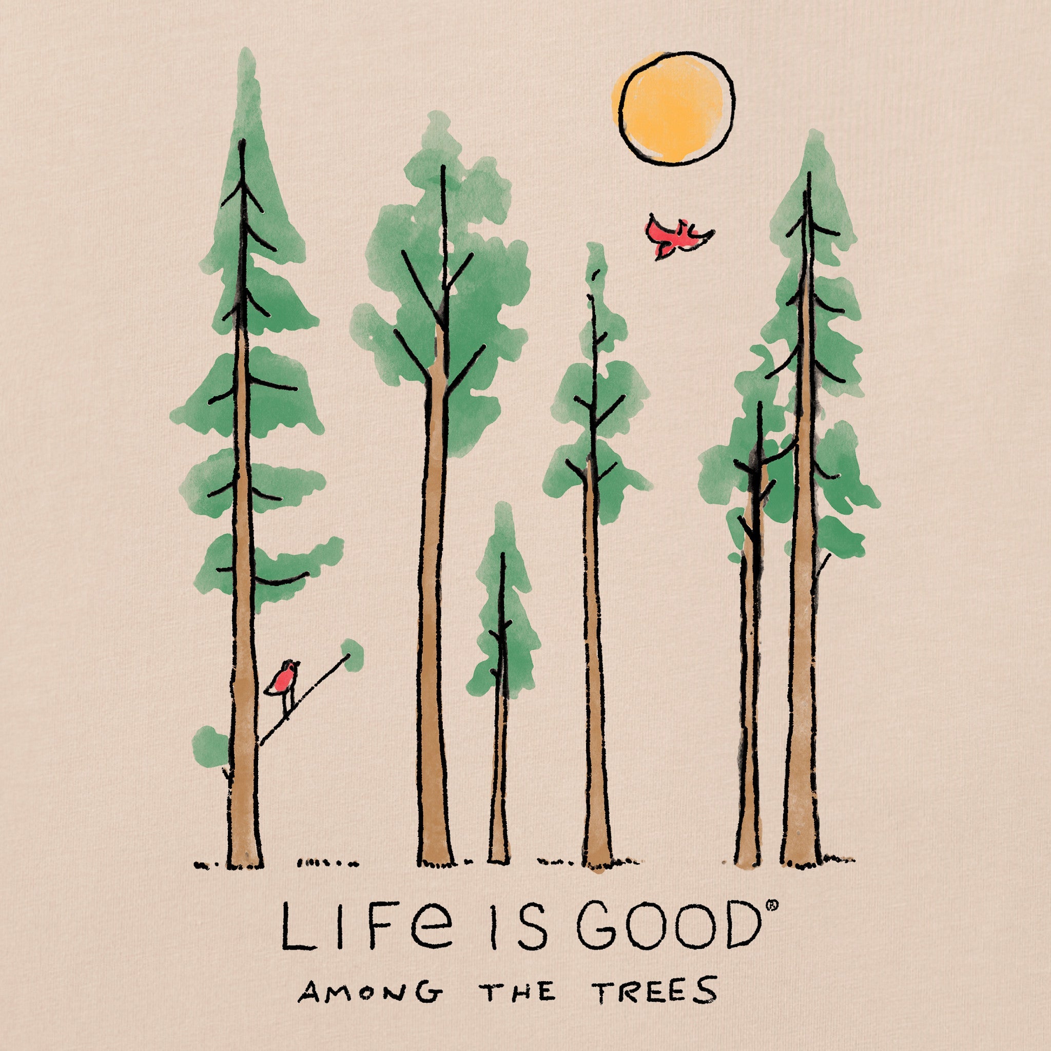 Product image for "Women's Life is Good Among the Trees Short Sleeve Tee" ||184951_2