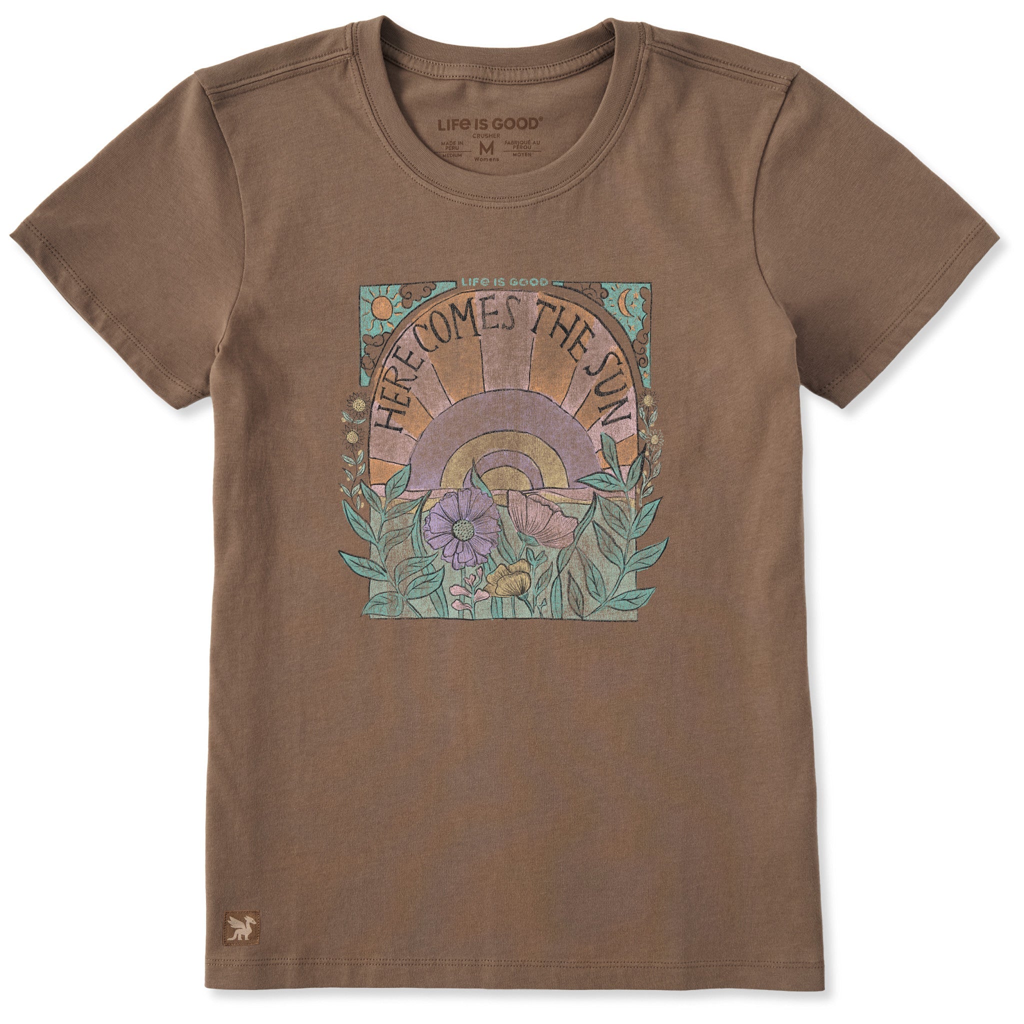 Product image for "Women's Here Comes The Sun Hippie Short Sleeve Tee" ||191048_1