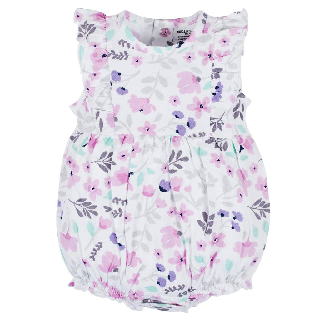 Baby Girls Rainbow Floral Rompers