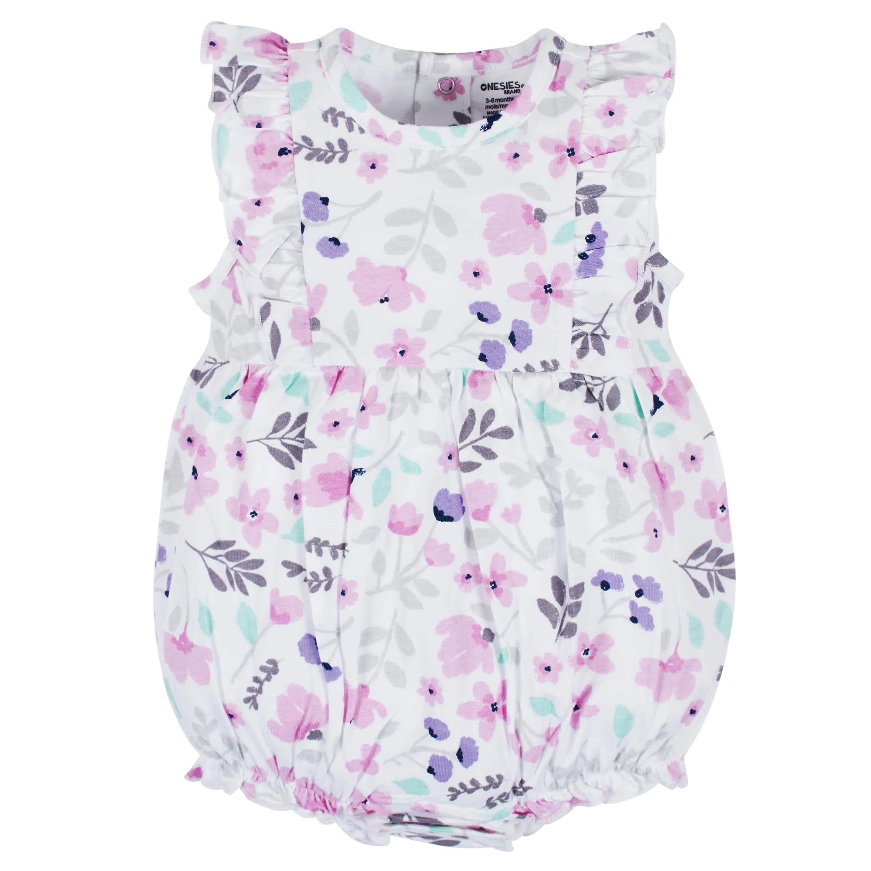 Baby Girls Rainbow Floral Rompers