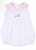Little Golfer Collared Bubble - Pink