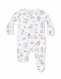 Country Club Dogs Pink - 2 Way Ruffle Back Zipper Footie
